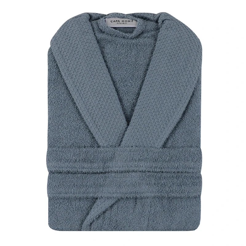 Μπουρνούζι με γιακά Cappa Capa Home 360gr/m² Medium χρώμα indigo blue