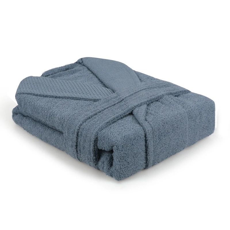 Μπουρνούζι με γιακά Cappa Capa Home 360gr/m² Medium χρώμα indigo blue