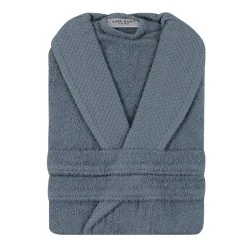 Bathrobe with collar Cappa 360gr/m² XLarge color indigo blue Bathrobe with collar Cappa 360gr/m² XLarge color indigo blue