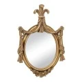 DECO BRONZE RESIN WALL MIRROR OVAL SHAPE 30X3X44CM