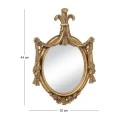 DECO BRONZE RESIN WALL MIRROR OVAL SHAPE 30X3X44CM