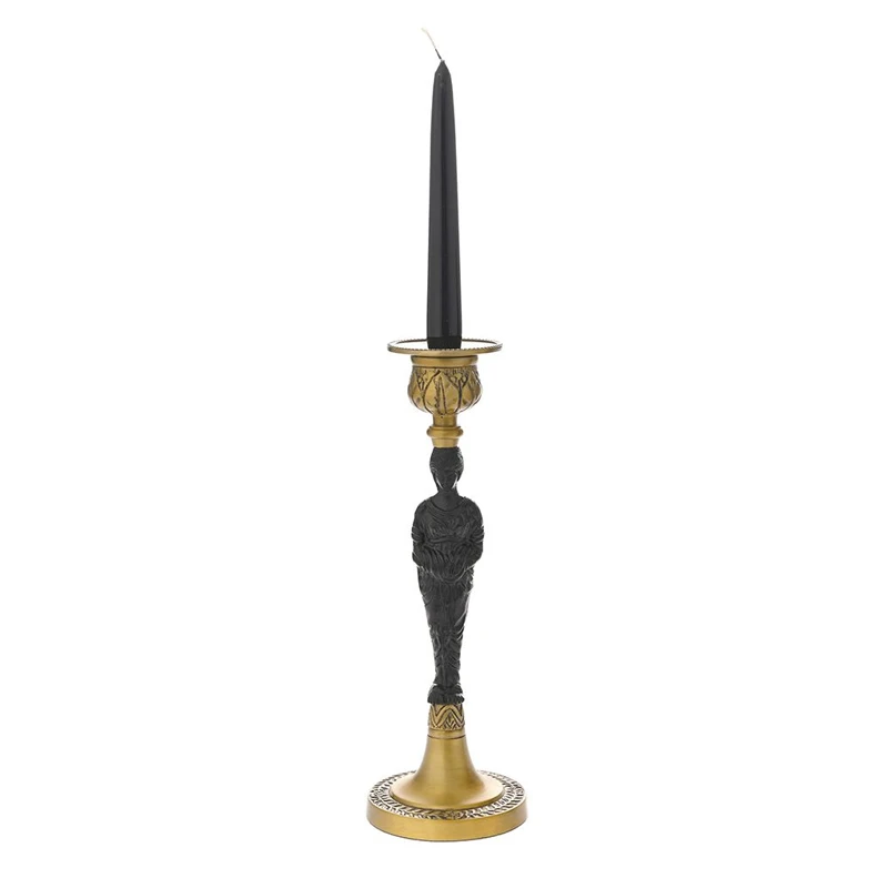 BRASS CANDLE HOLDER 12X33CM