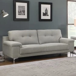 NOTE 3-Seater Sofa Light Grey Fabric