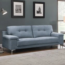 Καναπές Note τριθέσιος ύφασμα water repellent χρώμα μπλε - γκρι 211x89x85εκ. Καναπές Note τριθέσιος ύφασμα water repellent χρώμα μπλε - γκρι 211x89x85εκ.