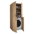 Millay Megapap melamine bathroom - laundry machine cabinet in sapphire oak color 70x70x180cm.