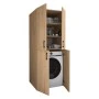 Millay Megapap melamine bathroom - laundry machine cabinet in sapphire oak color 70x70x180cm.
