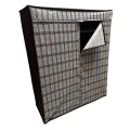 Perilla fabric wardrobe in grey color 117x48x145cm.