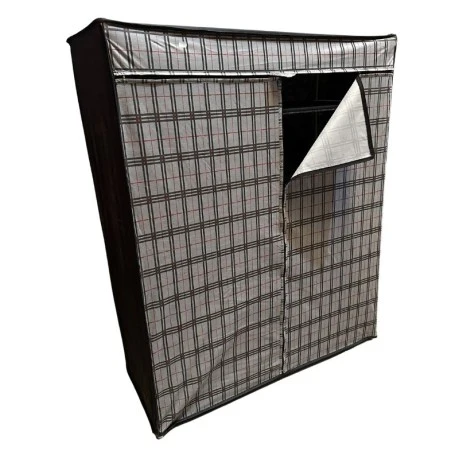 Perilla fabric wardrobe in grey color 117x48x145cm.