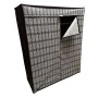 Perilla fabric wardrobe in grey color 117x48x145cm.