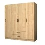 Ricardo Megapap four doors melamine wardrobe in oak color 160x51,8x181cm.