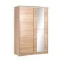 Slide Megapap sliding wardrobe with mirror in sonoma color 120x52x182cm.