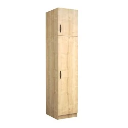 Victoria Megapap single door melamine wardrobe with cabinet in oak color 50x60x240cm. Victoria Megapap single door melamine wardrobe with cabinet in oak color 50x60x240cm.