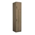 Victoria Megapap single door melamine wardrobe with cabinet in walnut color 50x60x240cm.