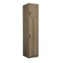 Victoria Megapap single door melamine wardrobe with cabinet in walnut color 50x60x240cm.
