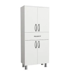 Montana Megapap melamine multipurpose cabinet in white color 59,4x31,5x140cm. Montana Megapap melamine multipurpose cabinet in white color 59,4x31,5x140cm.
