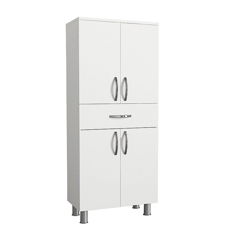Montana Megapap melamine multipurpose cabinet in white color 59,4x31,5x140cm.