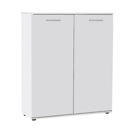 Ultra Megapap cupboard - shoe rack of 2 pairs double-leaf in white 91x35x108cm.