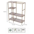 Entrance furniture - Open wardrobe wooden - plastic color natural - beige 117x47x155cm.