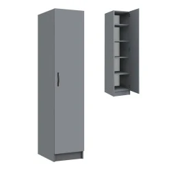 Ricardo Megapap melamine wardrobe in anthracite color 40x51,8x181cm. Ricardo Megapap melamine wardrobe in anthracite color 40x51,8x181cm.