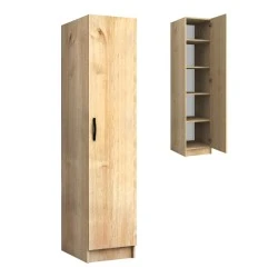 Ricardo Megapap melamine wardrobe in oak color 40x51,8x181cm. Ricardo Megapap melamine wardrobe in oak color 40x51,8x181cm.