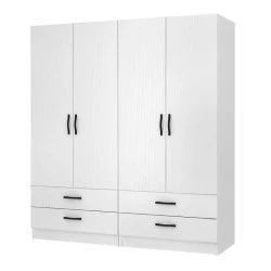 Ricardo Megapap four doors melamine wardrobe in white color 160x51,8x181cm. Ricardo Megapap four doors melamine wardrobe in white color 160x51,8x181cm.