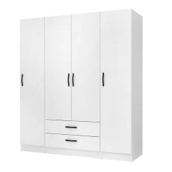 Ricardo Megapap four doors melamine wardrobe in white color 160x51,8x181cm. Ricardo Megapap four doors melamine wardrobe in white color 160x51,8x181cm.