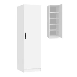 Victoria Megapap melamine wardrobe in white color 50x60x181cm. Victoria Megapap melamine wardrobe in white color 50x60x181cm.