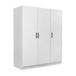 Victoria Megapap three doors melamine wardrobe in white color 150x60x181cm. Victoria Megapap three doors melamine wardrobe in white color 150x60x181cm.