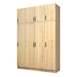 Vivian Megapap four doors melamine wardrobe with cabinet in oak color 160x51,8x240cm. Vivian Megapap four doors melamine wardrobe with cabinet in oak color 160x51,8x240cm.