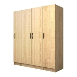 Vivian Megapap four doors melamine wardrobe in oak color 160x51.8x181cm. Vivian Megapap four doors melamine wardrobe in oak color 160x51.8x181cm.