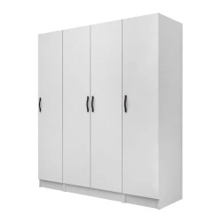 Vivian Megapap four doors melamine wardrobe in white color 160x51.8x181cm. Vivian Megapap four doors melamine wardrobe in white color 160x51.8x181cm.