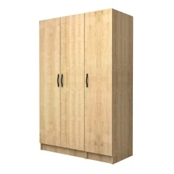 Vivian Megapap three doors melamine wardrobe in oak color 120x51.8x181cm. Vivian Megapap three doors melamine wardrobe in oak color 120x51.8x181cm.