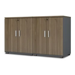 Venturo Megapap melamine office file cabinet in anthracite - walnut color 160x40x80cm. Venturo Megapap melamine office file cabinet in anthracite - walnut color 160x40x80cm.