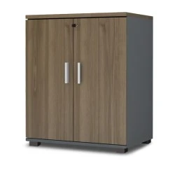 Venturo Megapap melamine office file cabinet in anthracite - walnut color 80x40x80cm. Venturo Megapap melamine office file cabinet in anthracite - walnut color 80x40x80cm.