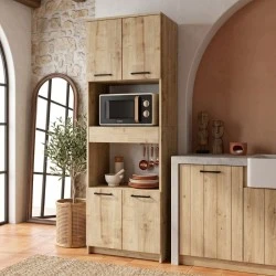 Alvento Megapap melamine multipurpose cabinet in sapphire oak color 60x42x180cm. Alvento Megapap melamine multipurpose cabinet in sapphire oak color 60x42x180cm.