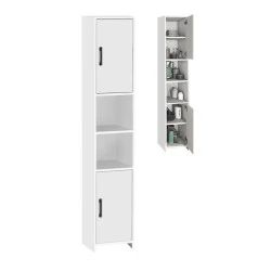 Hobbes Megapap melamine kitchen / bathroom cabinet in white color 35x30x182,3cm. Hobbes Megapap melamine kitchen / bathroom cabinet in white color 35x30x182,3cm.