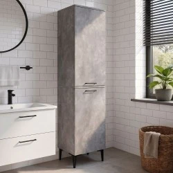 Singa Megapap melamine multipurpose cabinet in concrete grey color 45x40x180cm.