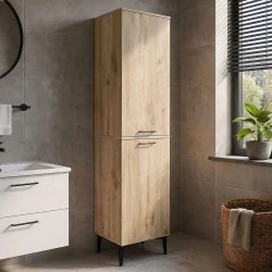 Singa Megapap melamine multipurpose cabinet in sepet oak color 45x40x180cm.