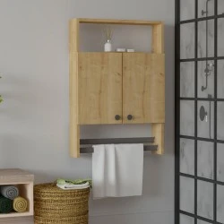 Ela Megapap melamine bathroom cabinet in sapphire oak color 60x15x87cm. Ela Megapap melamine bathroom cabinet in sapphire oak color 60x15x87cm.
