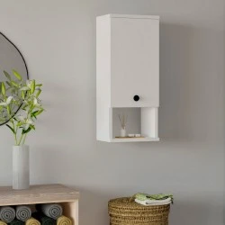 Mis Megapap melamine bathroom cabinet in white color 30x21.8x71cm. Mis Megapap melamine bathroom cabinet in white color 30x21.8x71cm.