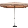 Garden umbrella with metallic frame in black with crank and cloth in sand color 300x300cm.