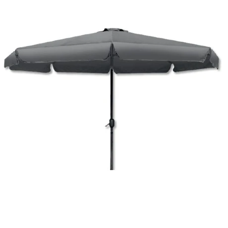 Metal garden umbrella with crank and split mechanism in grey Ø2.7m