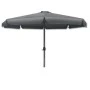 Metal garden umbrella with crank and split mechanism in grey Ø2.7m