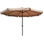 Metal garden umbrella with crank and split mechanism in sand color Ø2.7m