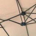 ΟΜΠΡΕΛΑ μεταλλική Σκελετός Ανθρακί/Ύφασμα Μπεζ