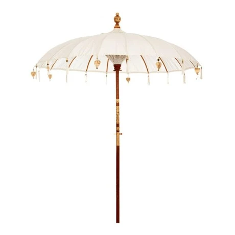 PARASOL WHITE D185x260CM BALI