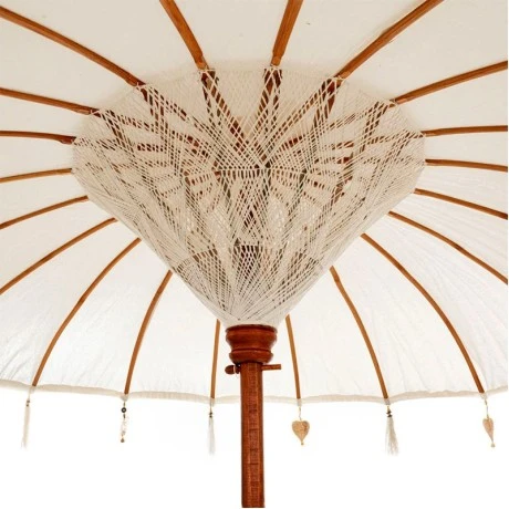 PARASOL WHITE D185x260CM BALI
