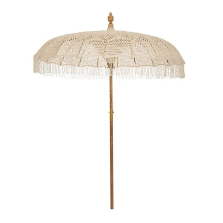 PARASOL MACRAME WHITE D185CM BALI