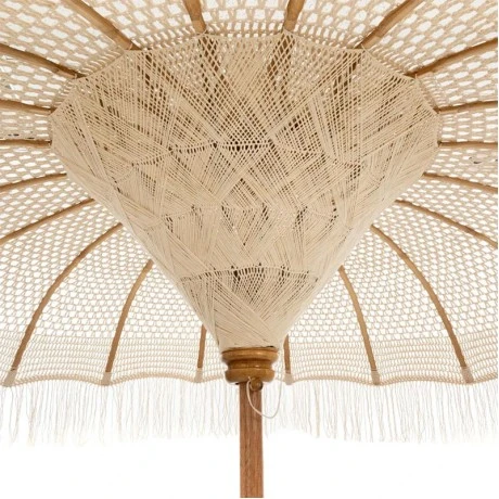 PARASOL MACRAME WHITE D185CM BALI