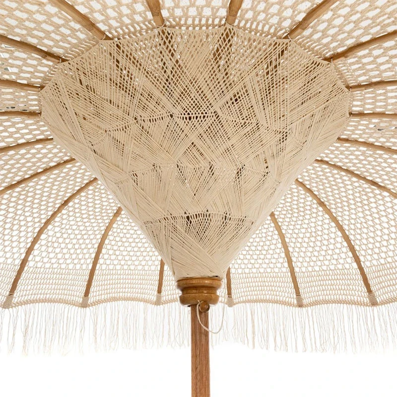 PARASOL MACRAME WHITE D185CM BALI
